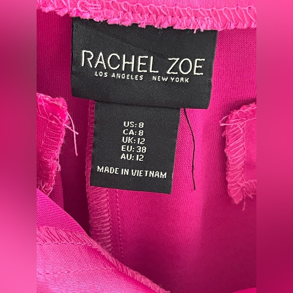 Rachel Zoe NWT Satin Hot Pink Trousers - Picture 7 of 12